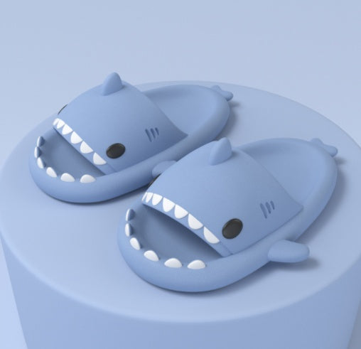Cartoon Shark Slippers Funny Cutes Soft Slipper Indoor Outdoor  Shoes For Women Men Couples